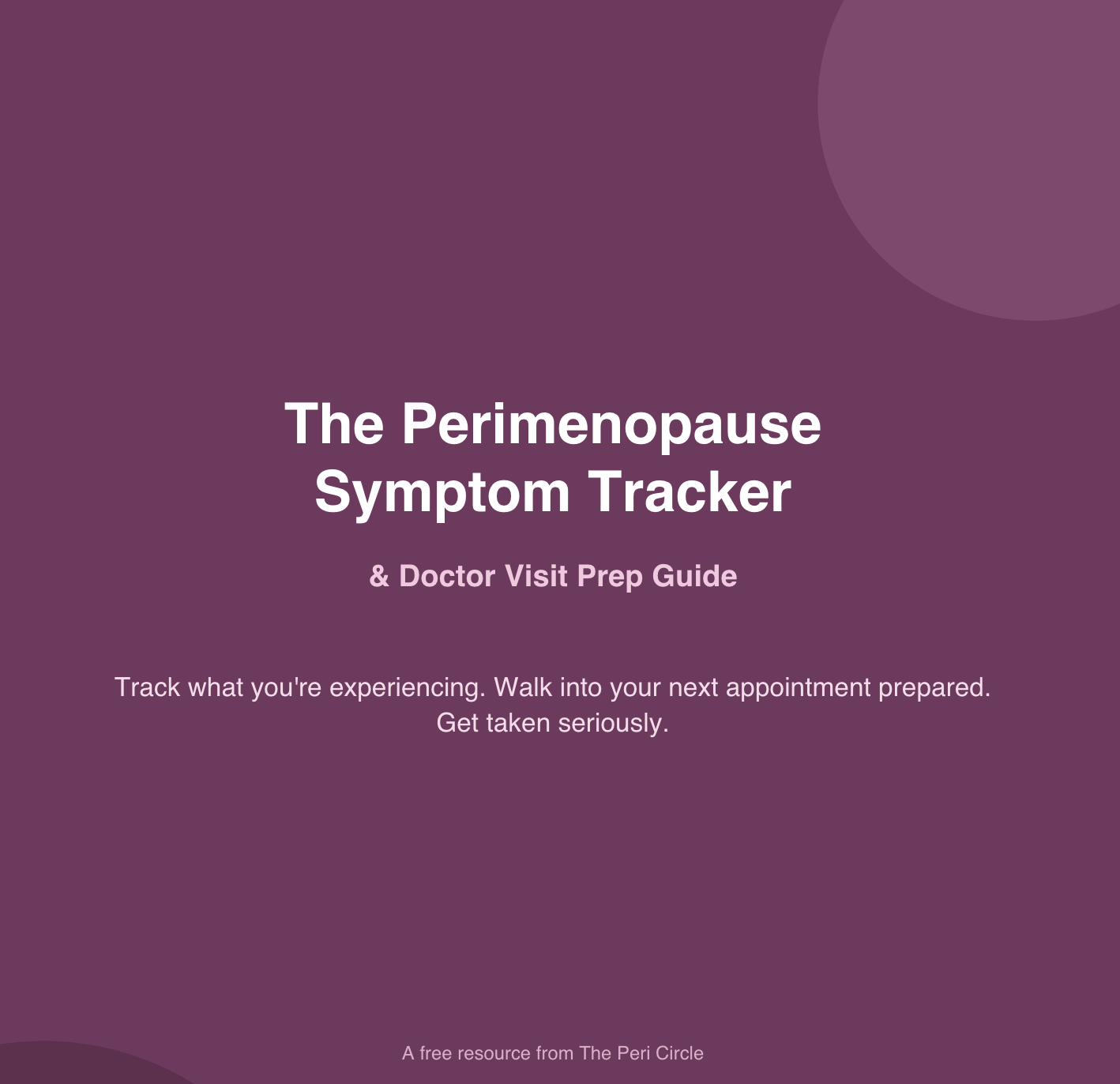 FREE Perimenopause Symptom Tracker